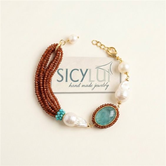 Armband Sicylui Dame in Halbedelsteine 1481BR24 - 1481BR24